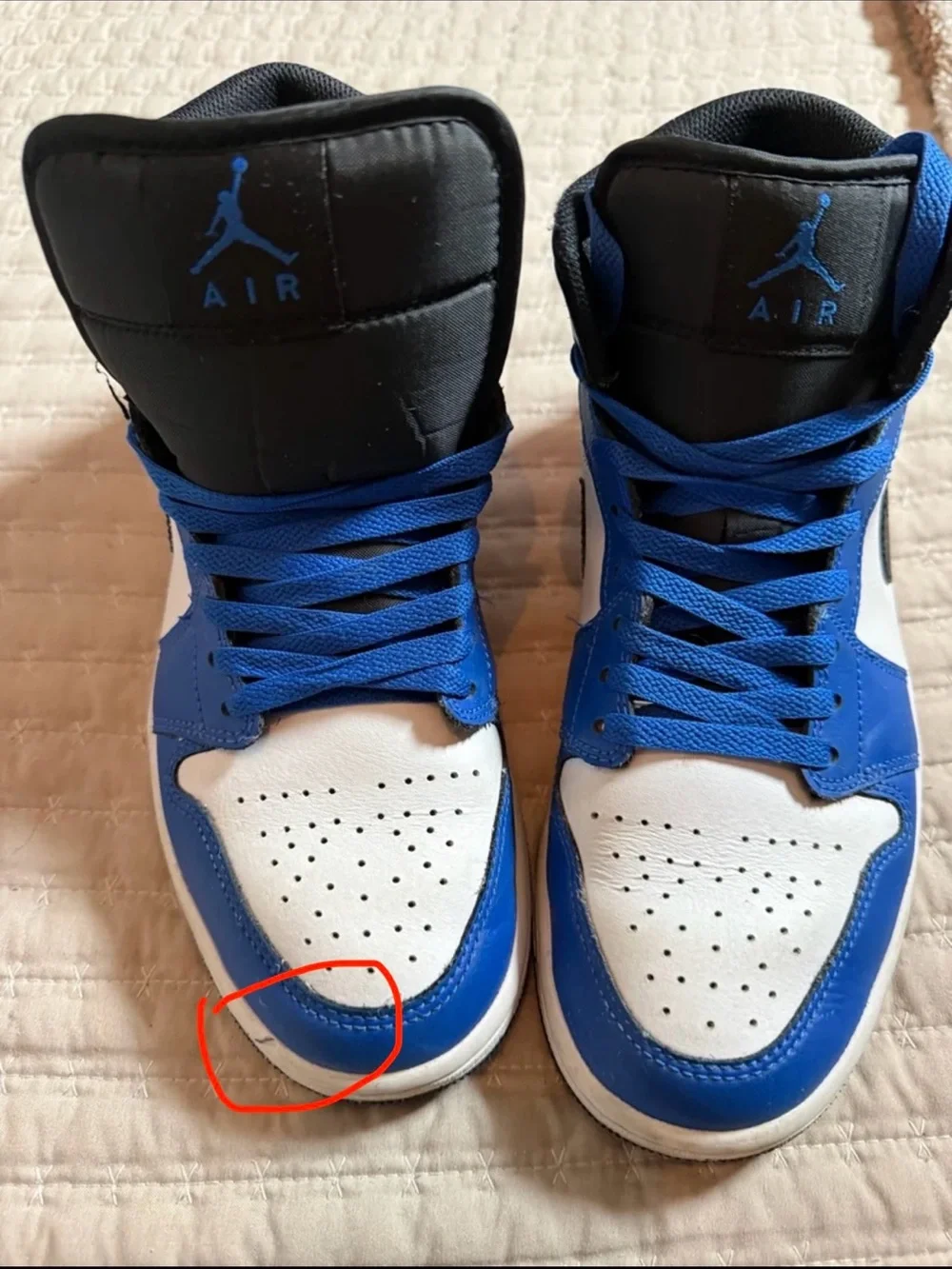 Jordan Mid-Top “game royal” Sneakers in Blue, White & Black